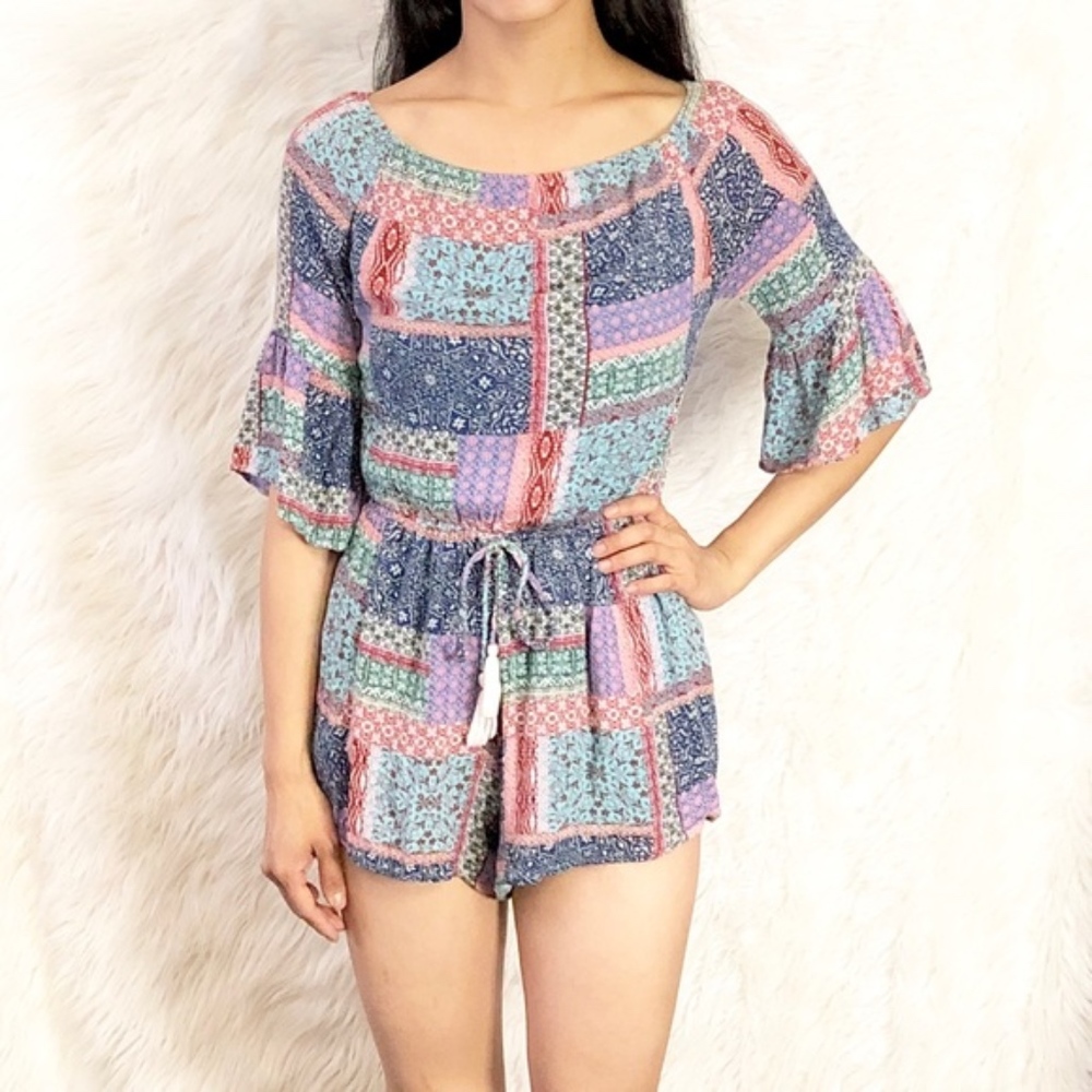 Hollister bohemian boho bell versatile overall - Picture 2 of 8